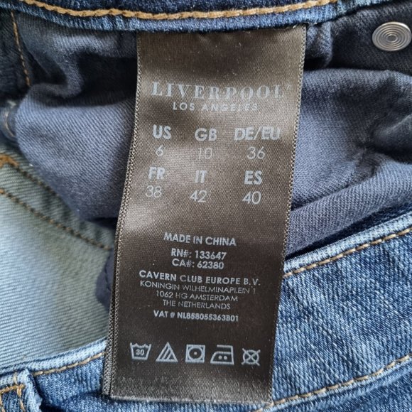 Liverpool Los Angles Marley Girlfriend Eco Jeans Size 6/28 - Picture 7 of 11